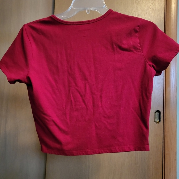 Social Tourist Red Crop T - Picture 4 of 4